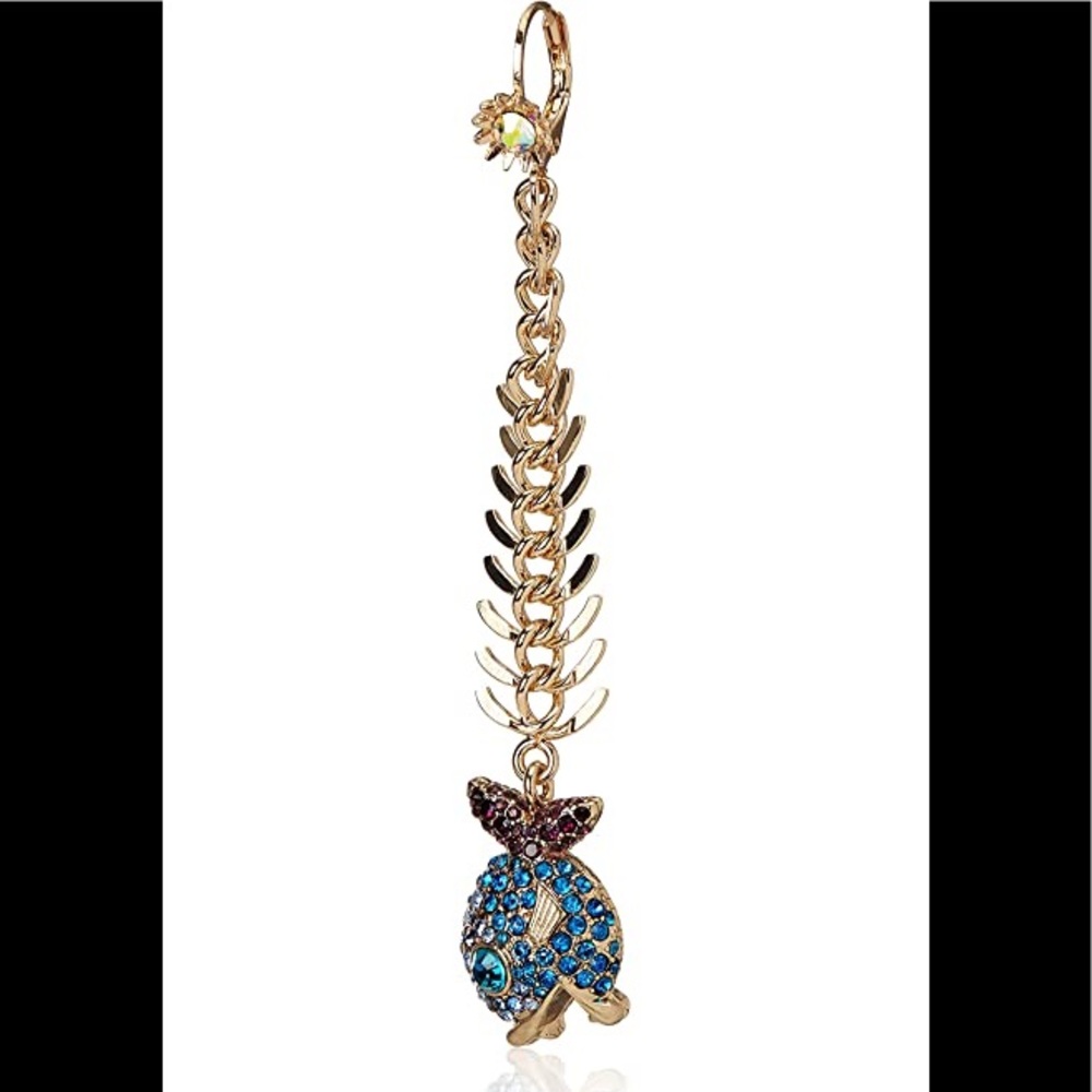 NWT Betsey Johnson Fish Linear Earrings